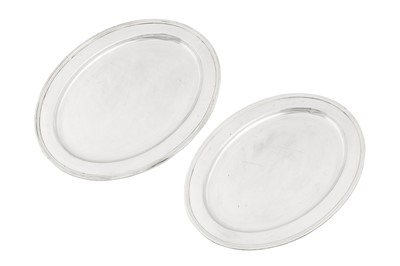 Lot 269 - A pair mid-20th century American sterling silver meat dishes / serving platters, New York circa 1970 by Tiffany and Co