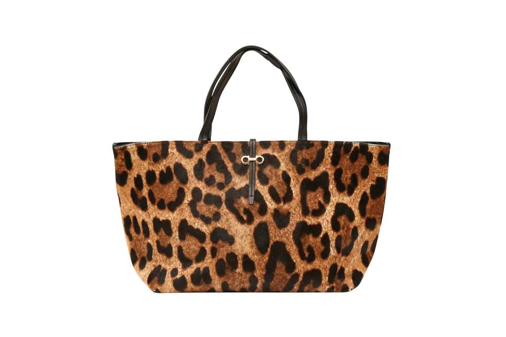 Lot 252 - Salvatore Ferragamo Leopard Print Large Tote