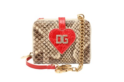 Lot 283 - Dolce & Gabbana Natural Python Wallet On Chain
