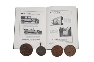 Lot 672 - COACHING INTEREST: THREE EXHIBITION MEDALS AND A BOOK ON COACHBUILDING
