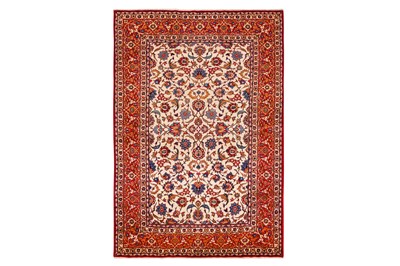 Lot 101 - A FINE ISFAHAN CARPET, CENTRAL PERSIA