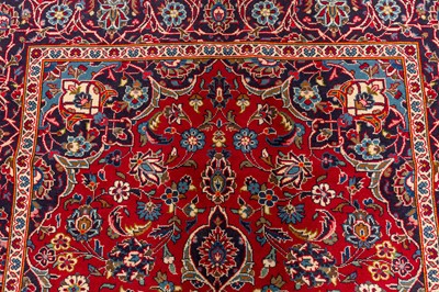 Lot 9 - A FINE KASHAN RUG, CENTRAL PERSIA
