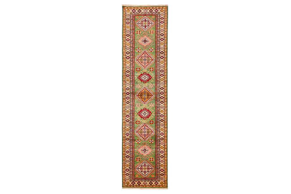 Lot 22 - A FINE CAUCASIAN DESIGN RUNNER