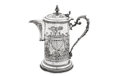 Lot 234 - A mid-20th century Italian 800 standard silver flagon, circa 1960