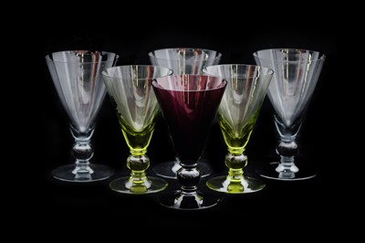 Lot 488 - A GROUP OF WINE GLASSES