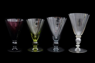 Lot 488 - A GROUP OF WINE GLASSES