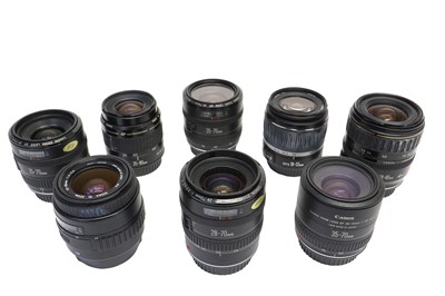 Lot 287 - Eight Canon EF Zoom Lenses.