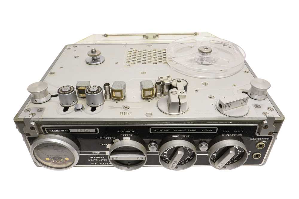 Lot 401 - Nagra III Tape Recorder with BBC engraving.
