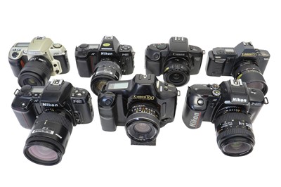 Lot 207 - Seven Automatic SLR Film Cameras.