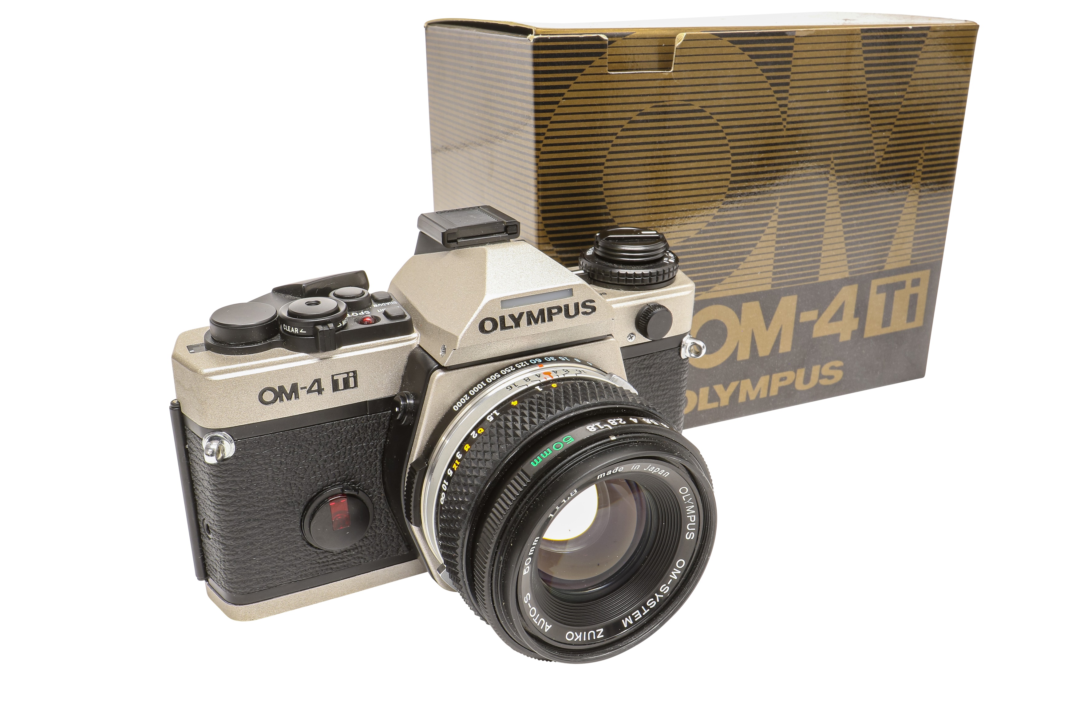 Lot 113 A Boxed Olympus OM4Ti with 50mm f1.8.