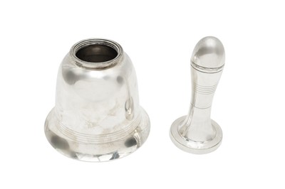 Lot 608 - AN ASPREY & CO BELL COCKTAIL SHAKER