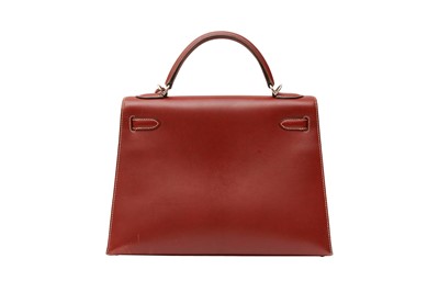 Lot 102 - Hermes Rouge H Swift Kelly Sellier 32