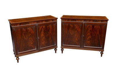 Lot 799 - A PAIR OF GEORGE III STYLE SIDE CABINETS BY WILLIAM TILLMAN