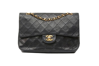 Lot 203 - Chanel Navy Medium Classic Double Flap Bag