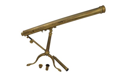 Lot 682 - A 19TH CENTURY BRASS TELESCOPE