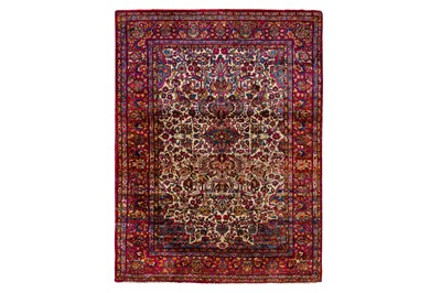 Lot 61 - A VERY FINE SILK KASHAN RUG, CENTRAL PERSIA