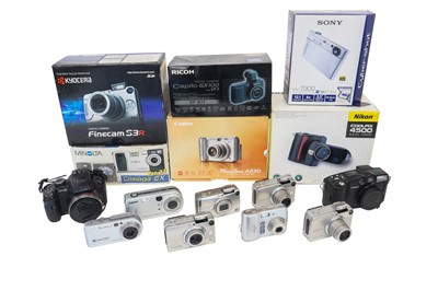 Lot 22 - A Selection of Digital Point & Shoot Cameras.