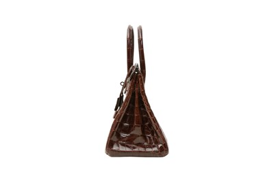 Lot 274 - λ Hermes Shiny Havane Niloticus Crocodile Birkin 30