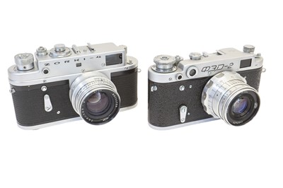 Lot 212 - A Pair of Russian Rangefinder Cameras.