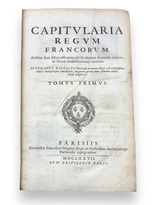 Lot 16 - Baluze (Etienne) Capitularia regum Francorum