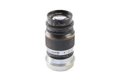 Lot 1046 - Leitz Elmar Black Paint 9cm f4 Lens & a Leitz Elmar Chrome 9cm f4 M Mount Collapsible Lens.