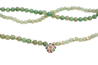 Lot 327 - A QUARTZ BEAD NECKLACE