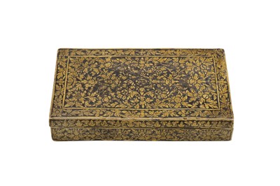 Lot 160 - An early 20th century Siamese (Thai) silver gilt niello cigarette box, Bangkok or Nakon Sri Thammarat circa 1920