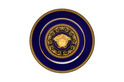 Lot 134 - Versace Rosenthal Medusa Blue Presentaion Plates