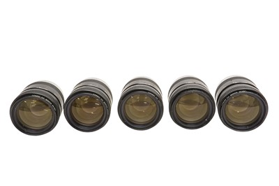 Lot 397 - Five 50mm f1.3 C Mount Cine Lenses.