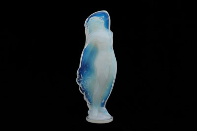 Lot 144 - A SABINO 'REVEIL' FIGURE TOGETHER WITH A SABINO SCENT BOTTLE