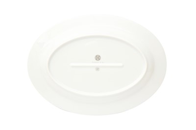 Lot 58 - Hermes ‘Mosaique Au 24 Platinum’ Oval Platters Small Model