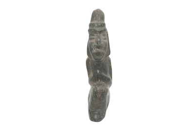 Lot 121 - A PRE-COLOMBIAN OR POLYNESIAN STONE FIGURAL CARVING