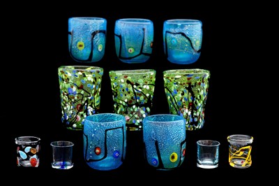 Lot 492 - A GROUP OF MURANO GLASS TUMBLERS