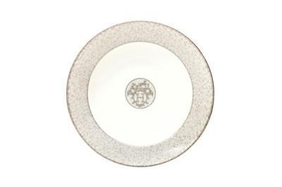 Lot 50 - Hermes ‘Mosaique Au 24 Platinum’ Round Deep Platter