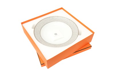 Lot 42 - Hermes ‘Mosaique Au 24 Platinum’ Round Deep Platter