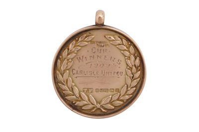 Lot 309 - A 9CT FOOTBALL GOLD MEDAL