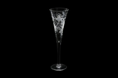 Lot 118 - Christian Dior Vine Etched Champagne Flutes