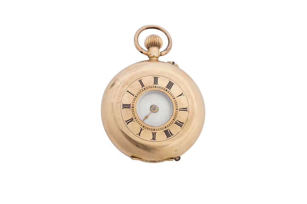 Lot 418 - A LADIES HALF HUNTER POCKET WATCH