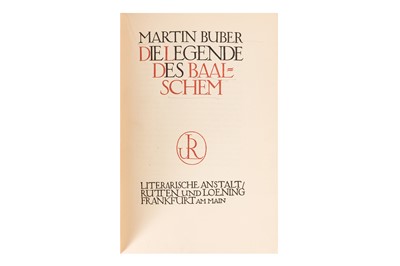 Lot 17 - Buber (Martin) Die legende des Baalschem
