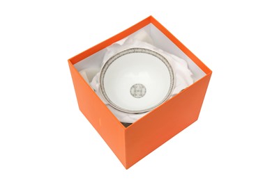 Lot 53 - Hermes ‘Mosaique Au 24 Platinum’ Soup Bowls