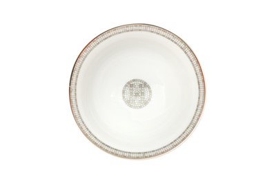 Lot 39 - Hermes ‘Mosaique Au 24 Platinum’ Soup Bowls