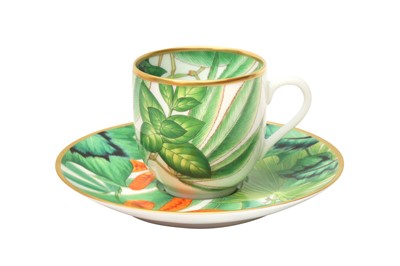 Lot 98 - Hermes ‘Passifolia’  Coffee Cups and Saucers
