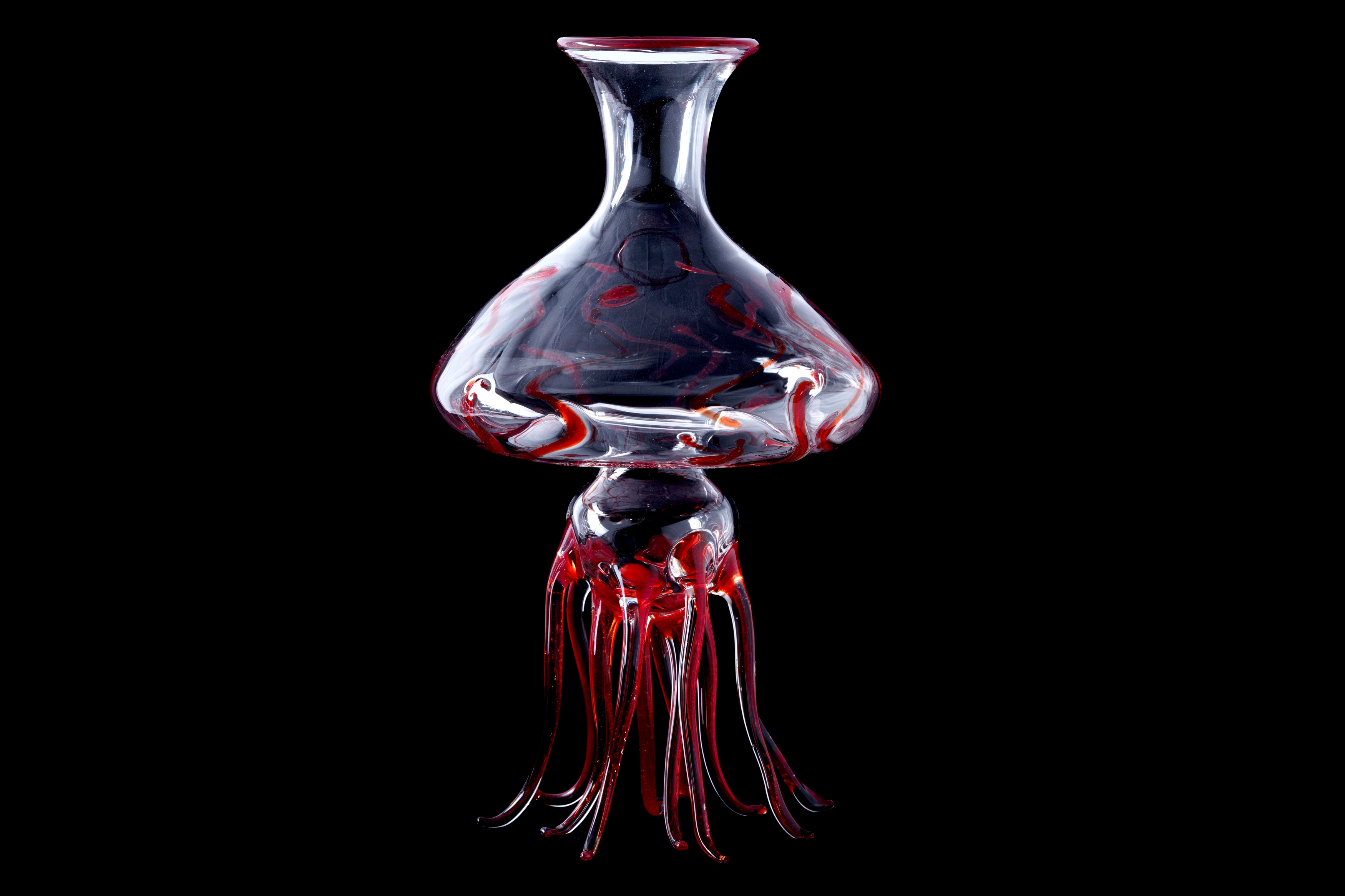 Lot 502 A PAIR OF MASSIMO LUNARDON GLASS JELLYFISH