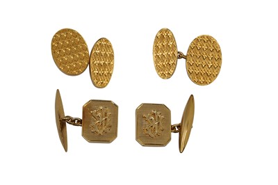 Lot 405 - TWO SETS OF CUFFLINKS