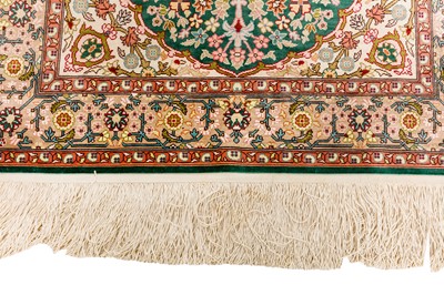 Lot 25 - AN EXTREMELY FINE SIGNED SILK HEREKE RUG, TURKEY