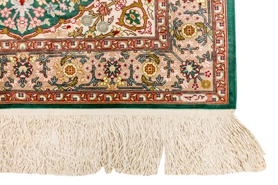 Lot 25 - AN EXTREMELY FINE SIGNED SILK HEREKE RUG, TURKEY