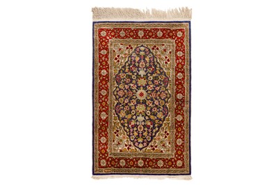 Lot 41 - AN EXTREMELY FINE SIGNED SILK HEREKE RUG, TURKEY