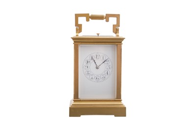 Lot 458 - A LATE 19TH CENTURY REPEATER CARRIAGE CLOCK