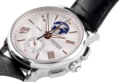Lot 382 - MONTBLANC. 4810 TWINFLY CHRONOGRAPH 110 YEARS EDITION