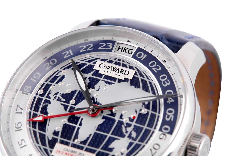 Lot 385 - CHRISTOPHER WARD. WORLDTIMER AUTOMATIC